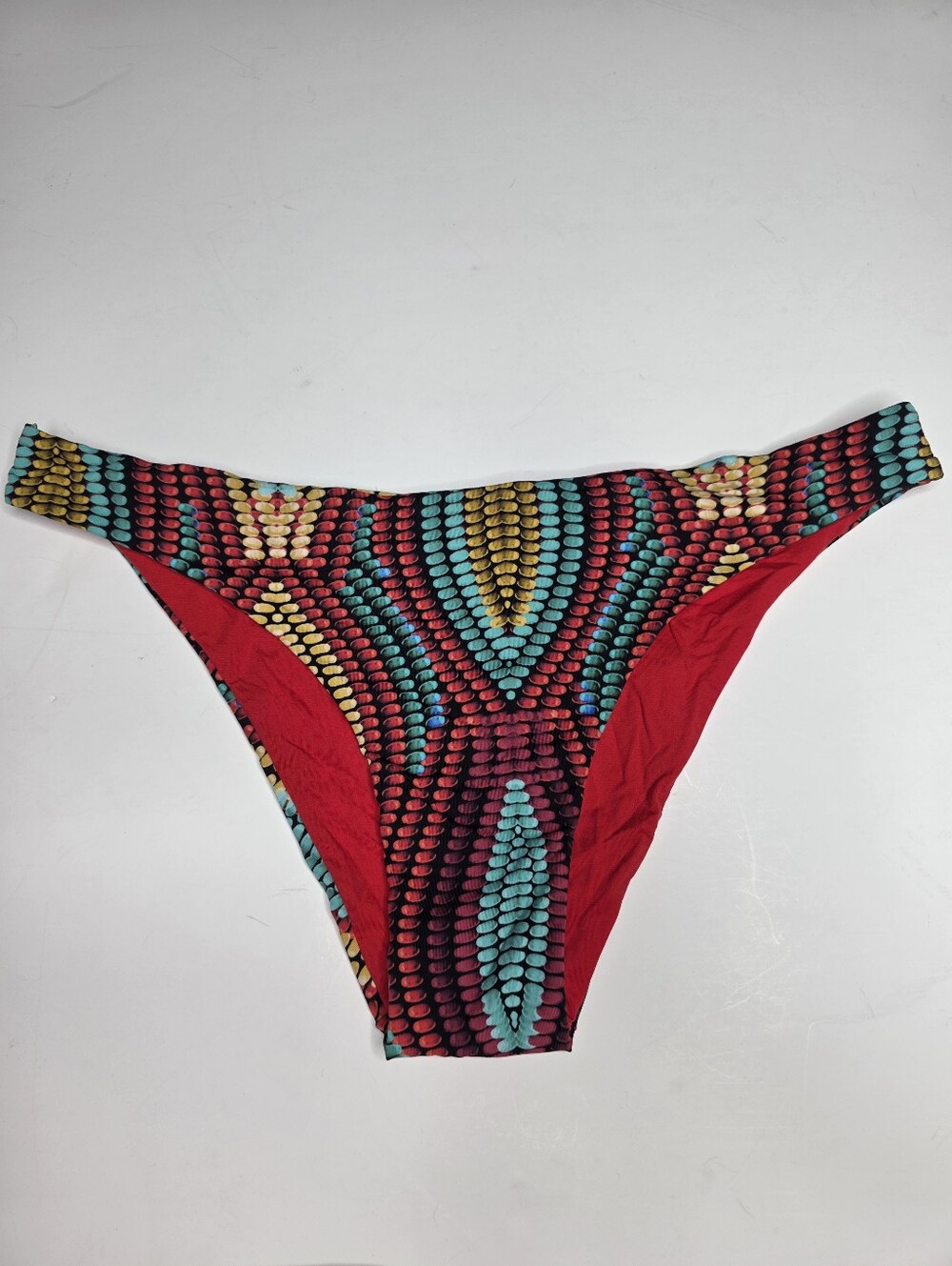 NEW Miss Bikini Luxe Bikini Bottoms Multicolor Large
